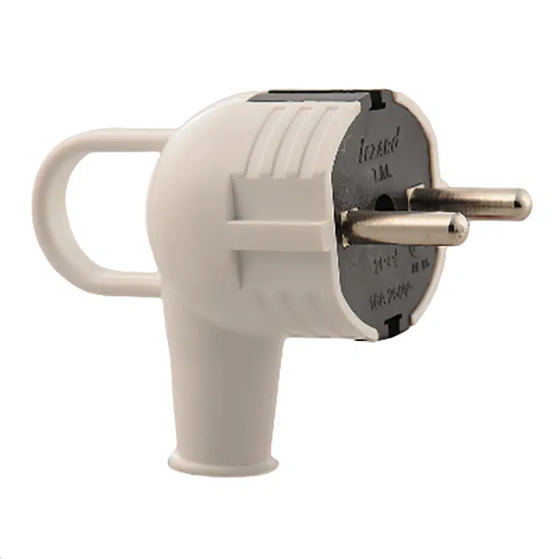 ACCESSORIES Вилка с заземлением евро с ручкой с черным белый LEZARD 715-0203-602