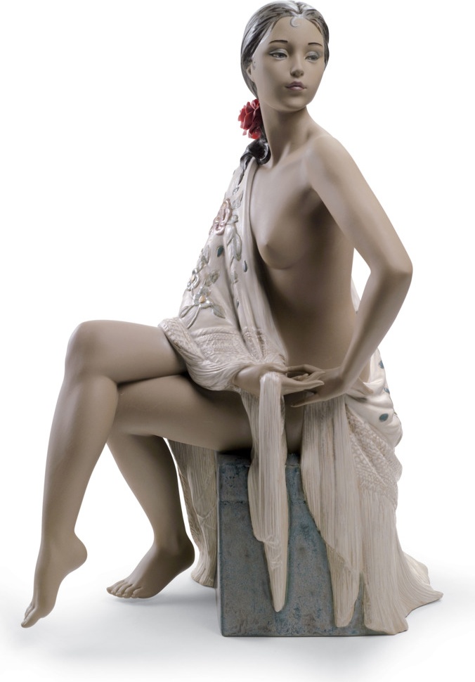 10669085 LLADRO Фигурка Lladro "Обнаженная с шалью" 43см Фарфор Lladró 