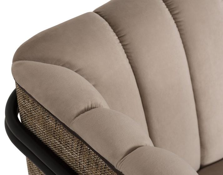 Stylish Club Мягкое кресло с подлокотниками из микрофибры и бархата Kensington Scf.k09 - Вид №2