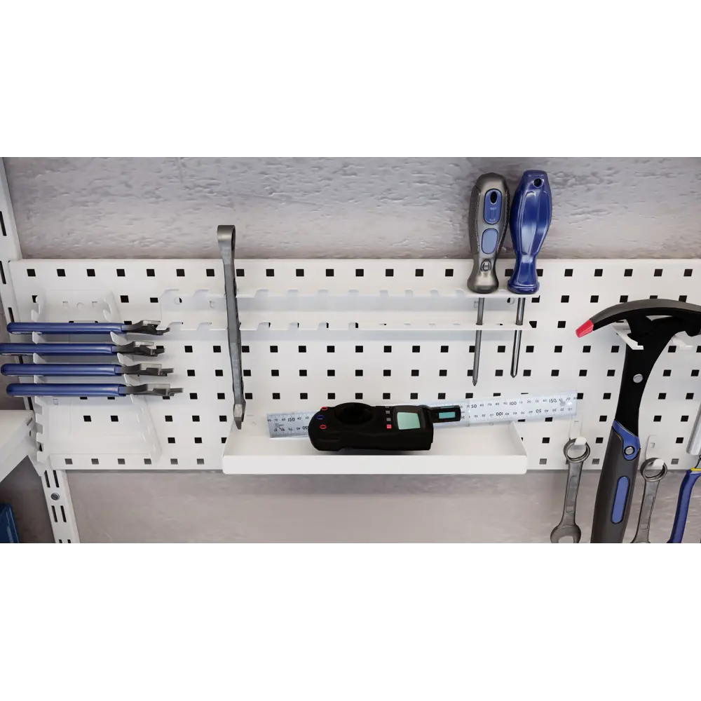 Подвеска для инструментов KONSENSA для фиксации полки 1 см сталь цвет белый STLM-2117491 - Вид №5