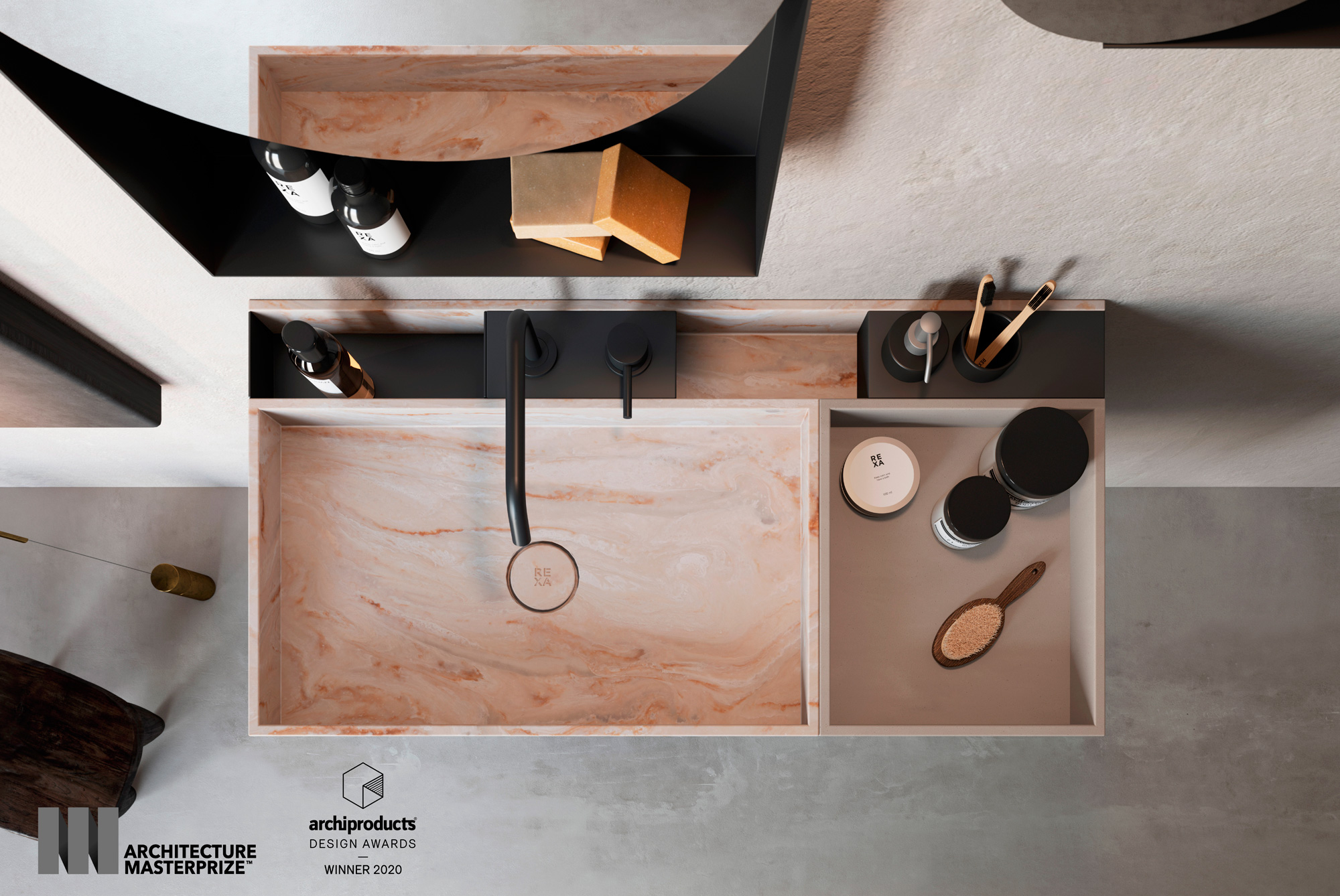 Rexa Design Умывальник с органайзером и подносами REXA-ST295 