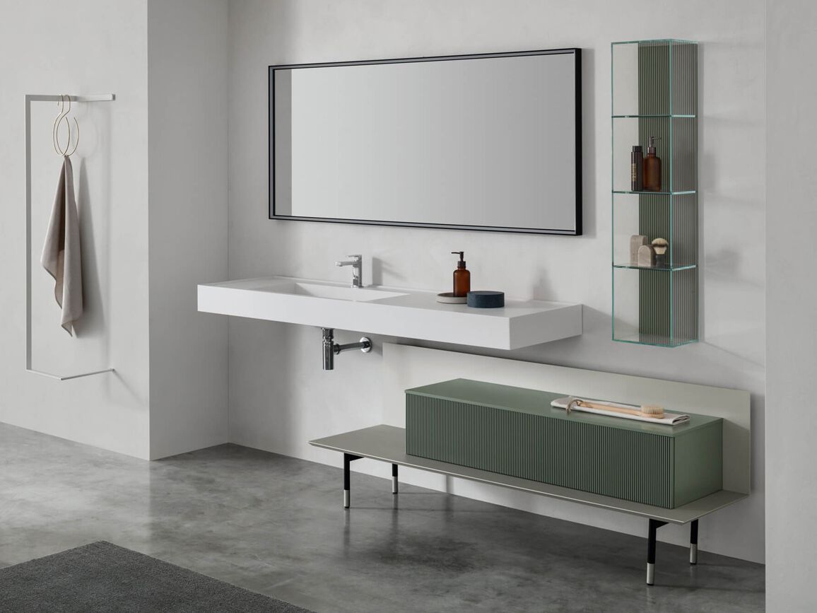 Шкаф для умывальника с выдвижными ящиками ARCOM Pollock текстуры ARCH-00074399