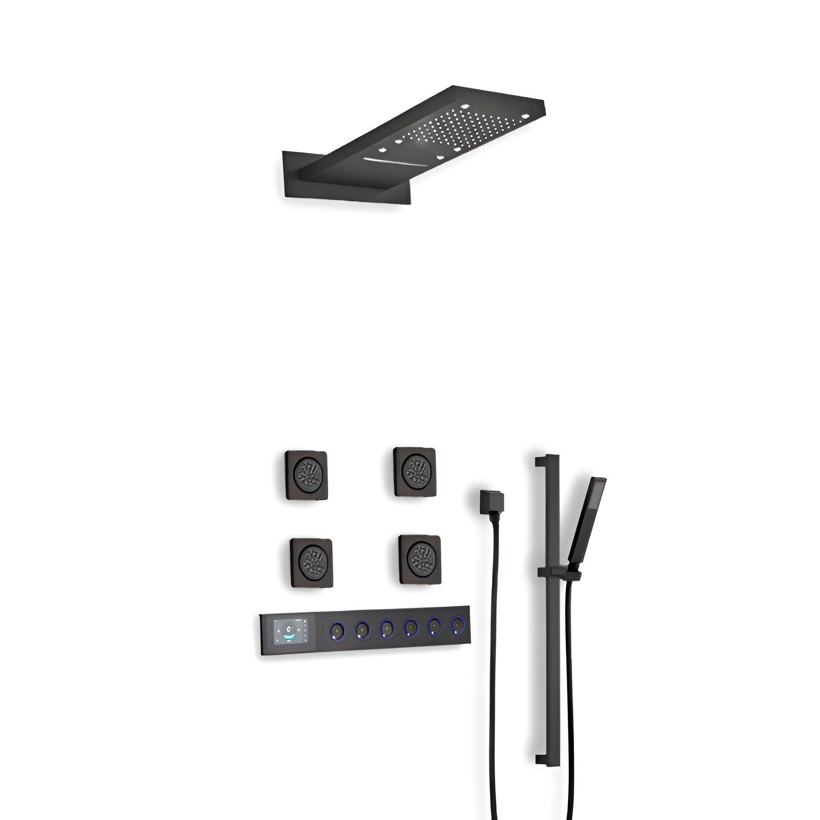 Встраиваемый термостатический набор для душа из нержавеющей стали с ручным душем Fontana Showers UBEDA ARCH-00085395 - Вид №3