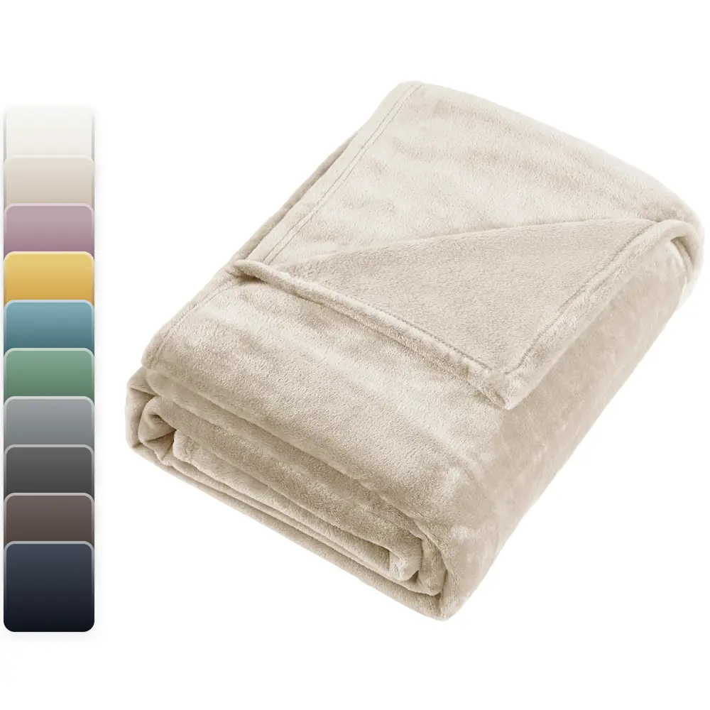 Плед Inspire Flandria из микрофибры бежевый 200x220 см 89025371 STLM-1035613