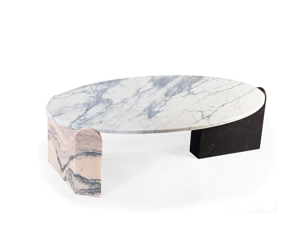 Мраморный овальный низкий журнальный столик Mambo Unlimited Ideas Жан ARCH-00129777 - Вид №1