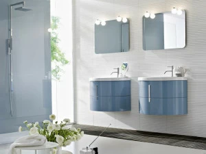 Ideagroup Лаковая тумба под умывальник с зеркалом Moon