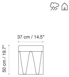 iSimar Низкий садовый табурет из оцинкованной стали Lagarto 9161 - Вид №2