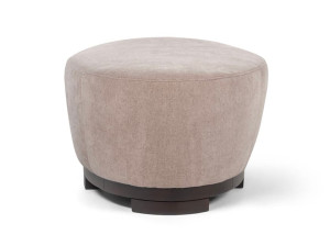 Круглый пуф из ткани