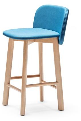 CHAIRS & MORE Табурет высокий, обитый тканью, с подставкой для ног Chips sun-id-1507919 - Вид №1