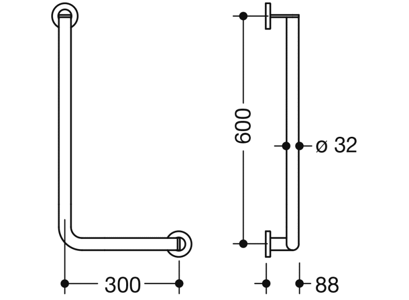 900.22.10140 угловая ручка HEWI System 900 - Вид №1