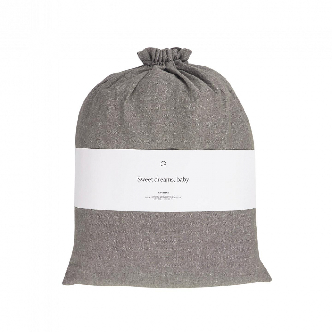 108847 Eglant duvet cover, sheet & pillowcase set in grey GOTS cotton and linen 145 x 190 cm La Forma  - Вид №2