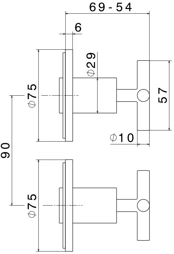 newform Смеситель для душа на 2 отверстия Blink 70857e - 70957e - Вид №2