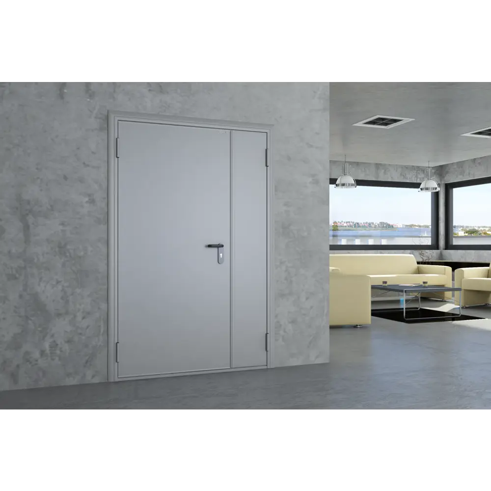 Дверь техническая 1550x2050 мм левая цвет светло-серый RAL7035 DOORHAN STLM-2175239 - Вид №3
