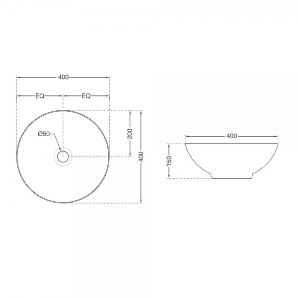 ADS-WBF-64901 Встроенная раковина под столешницу прямоугольная Artize  - Вид №1