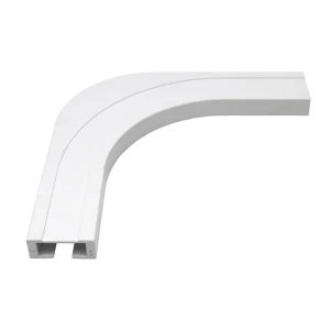 Эркер 90° для электрокарниза с винтовым креплением Эскар 77731 пластик цвет белый