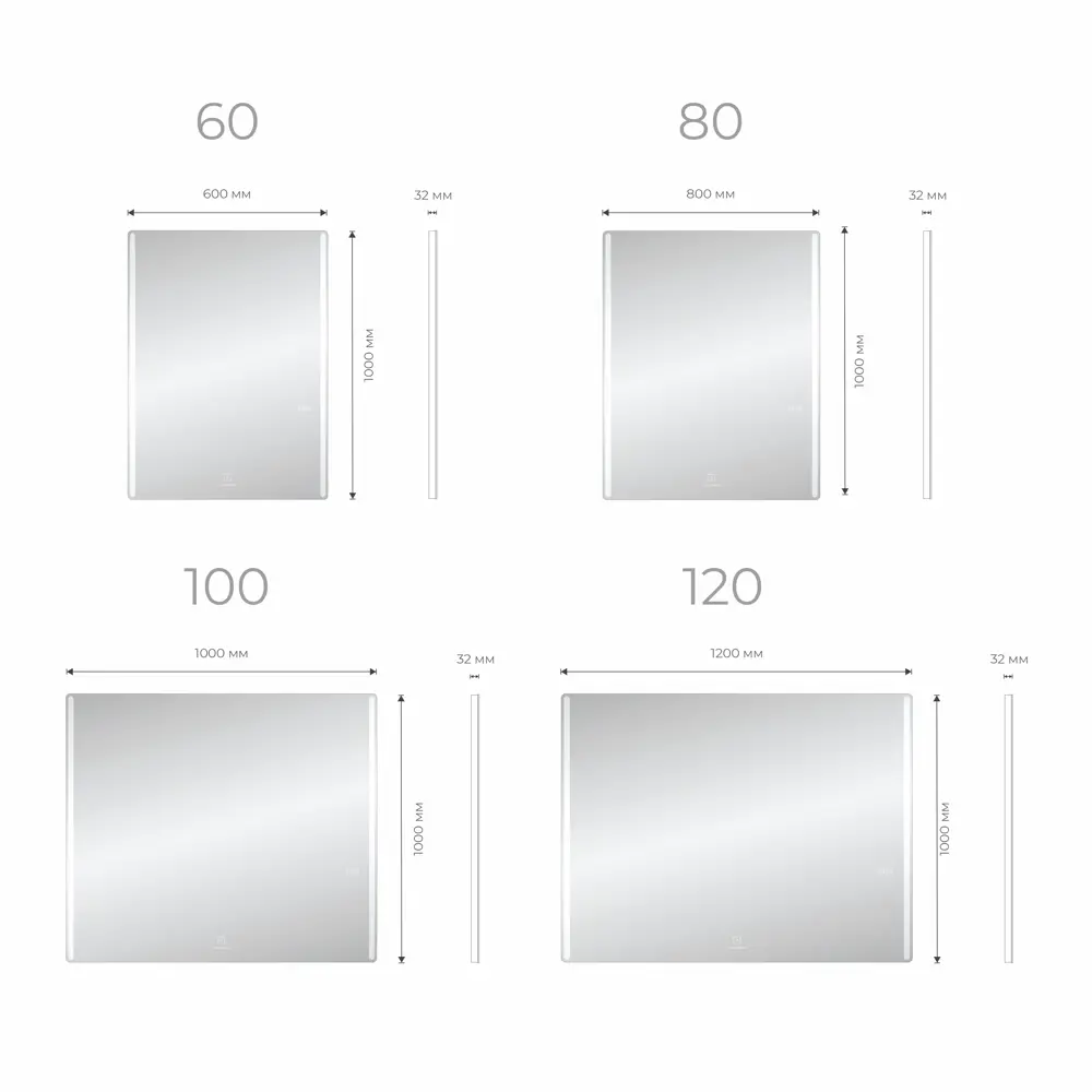 Зеркало Maya Comfort с подсветкой 80x100 см VIGO STLM-2174165 - Вид №6