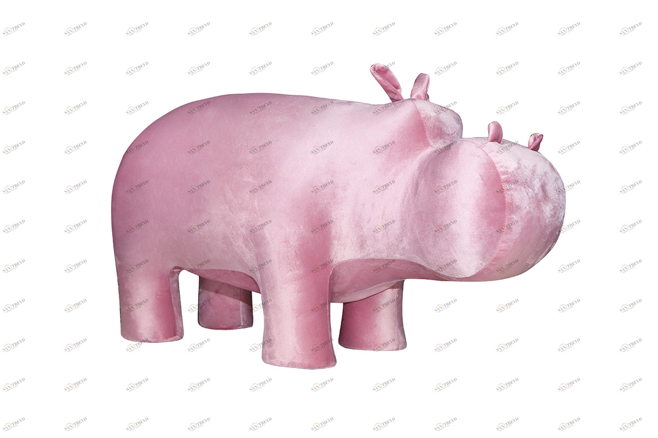 Пуф "Бегемот" мини розовый EUROSON БЕГЕМОТ, ЖИВОТНЫЕ 126329 Розовый 