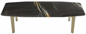 Capital Collection Прямоугольный стол из мрамора сахара нуар Eclectic