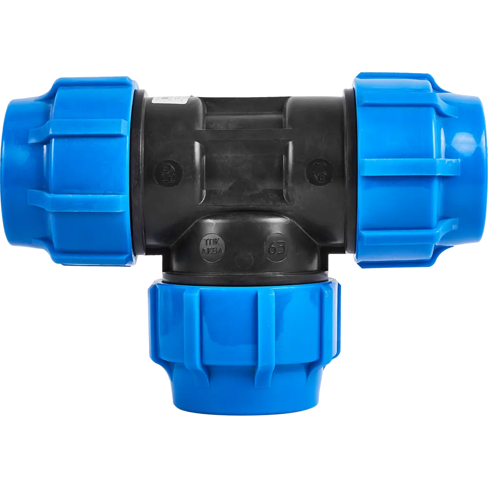 Тройник ПНД Политэк 63x63x63 мм для систем водоснабжения 82382625 STLM-0026027 - Вид №1