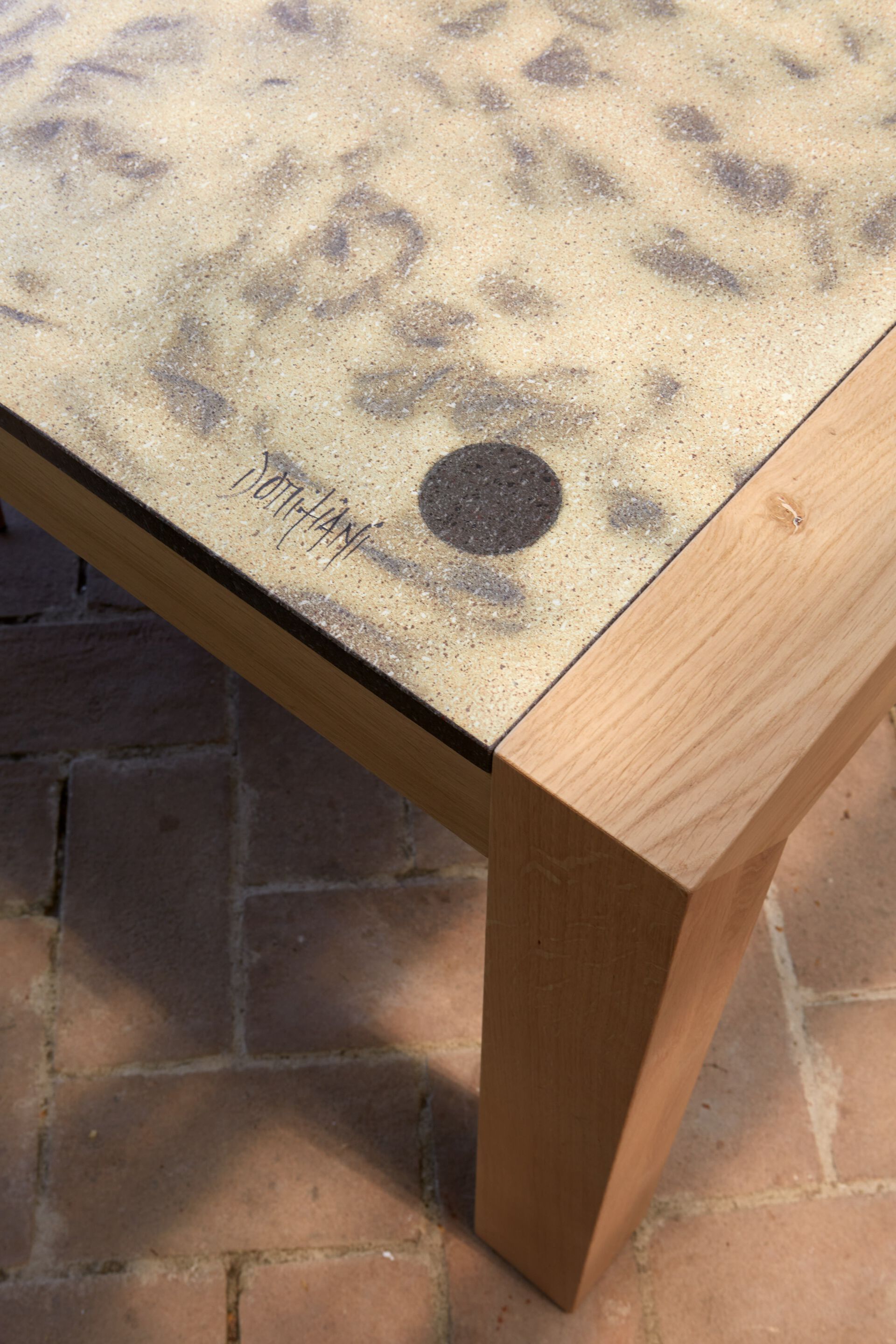 Прямоугольный стол из фаянса и нержавеющей стали DOMIZIANI современный ARCH-00046708 - Вид №3