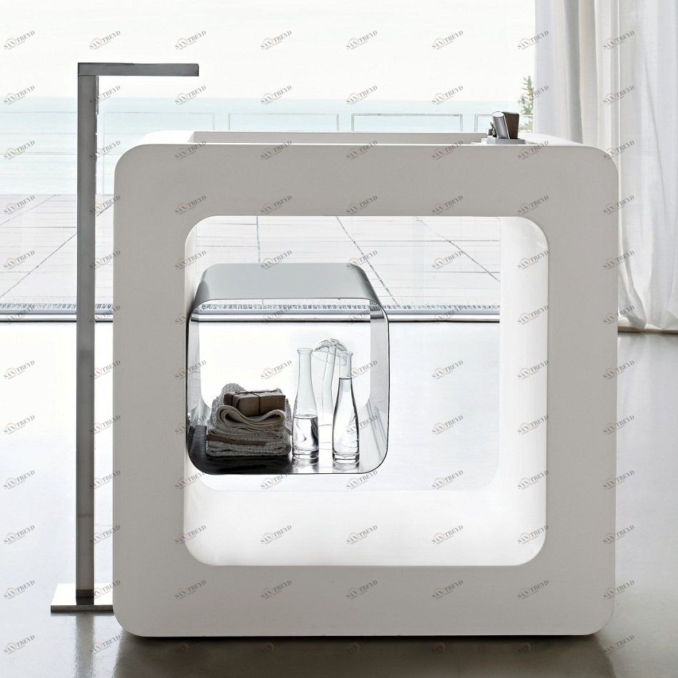 45735 Накладная раковина на столешницу  прямоугольная Toscoquattro 