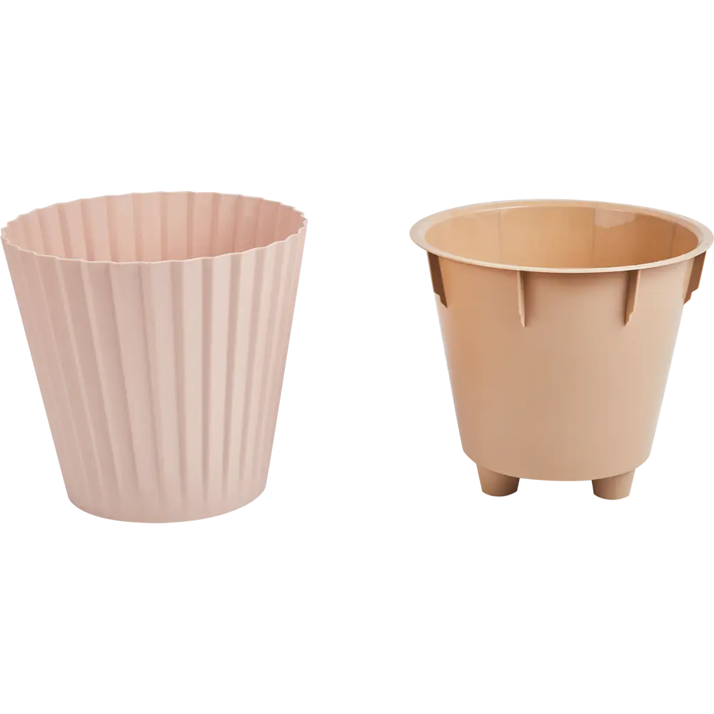 Горшок цветочный Ingreen Sand ø19 h17.7 см v3.3 пластик кремовый STLM-2020337 - Вид №1