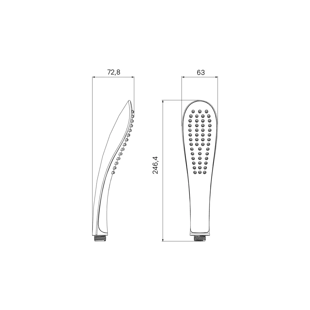 Лейка для душа Iddis Agua AGU1FW0i18 1 режим цвет белый матовый STLM-2186575 - Вид №4
