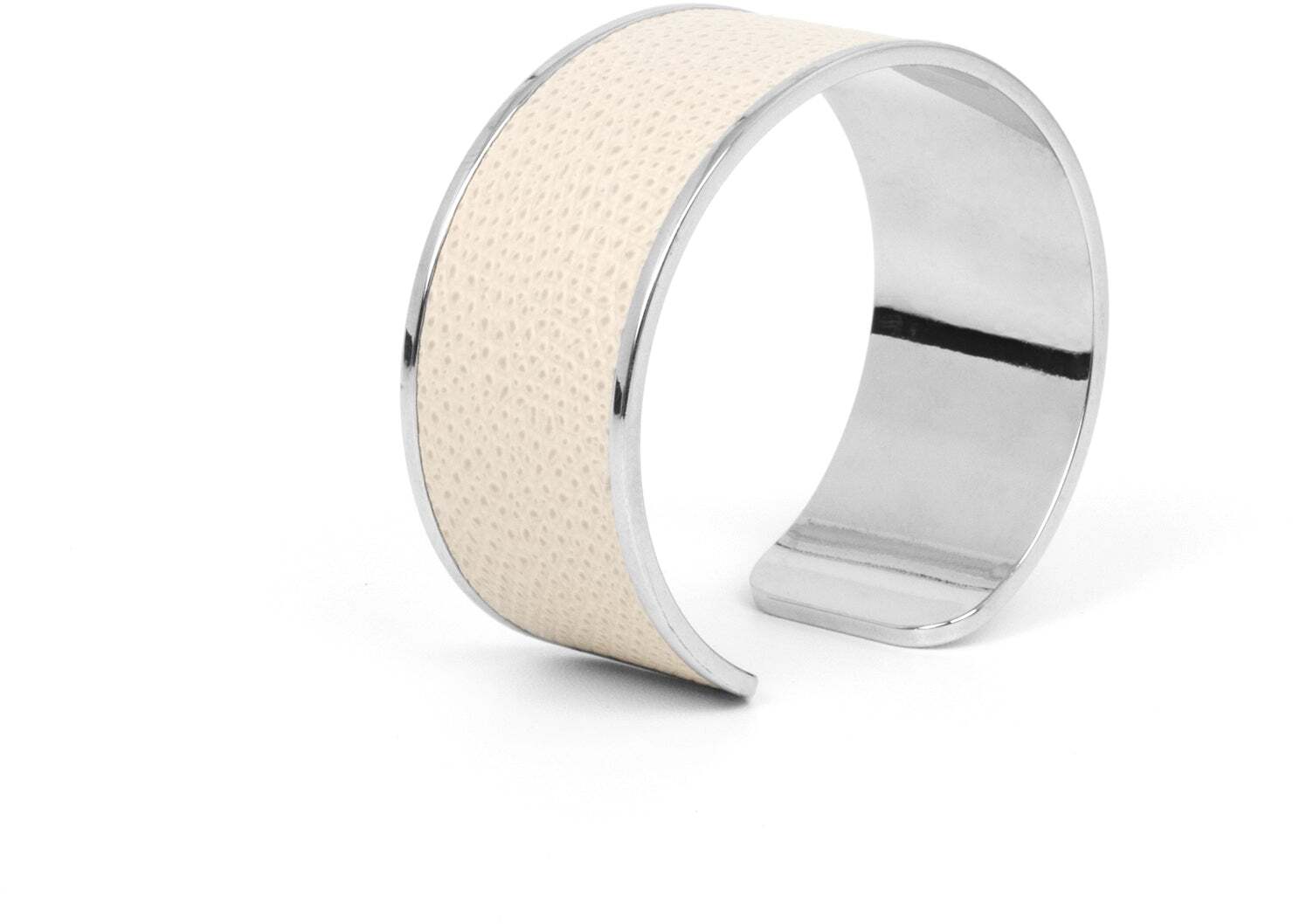 Кольцо для салфеток - 6X2,5 см/металл-хром/зернистая кожа_черный