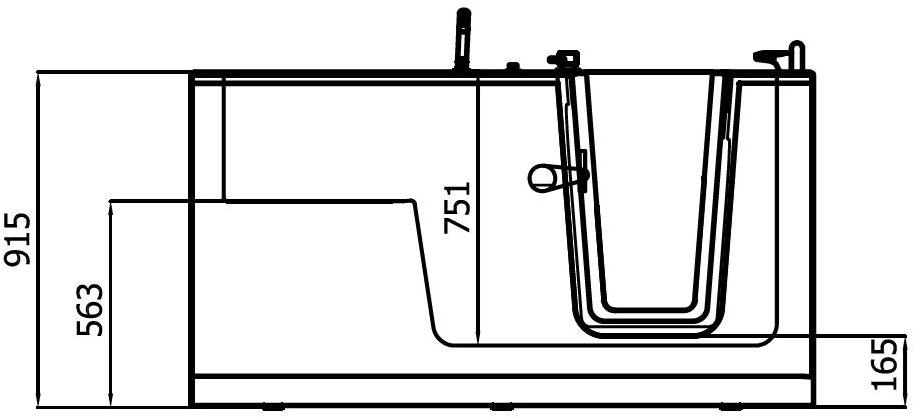 Saniline Водонепроницаемая ванна с дверцей  Vs003  - Вид №1