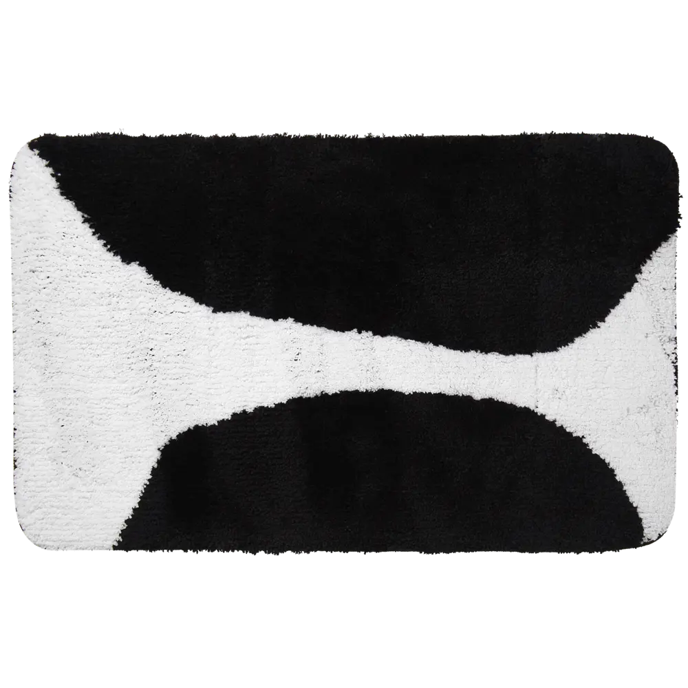 Коврик для ванной комнаты Bim 60х90 см чёрный/белый SWENSA STLM-2150703