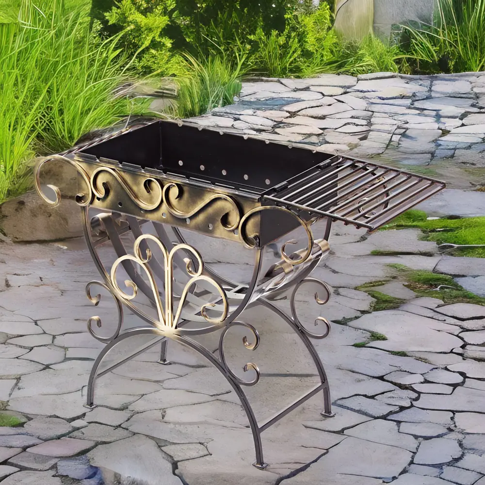 GRATAR Мангал «Павлин» для барбекю и шампуров с кованой подставкой 13535856 STLM-0003278 - Вид №5