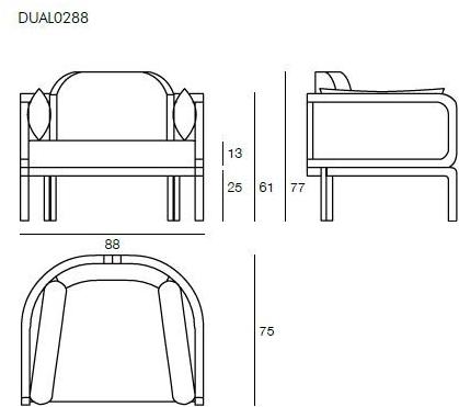 Il Giardino di Legno Садовое кресло из ткани с подлокотниками Dual sun-id-1455181 - Вид №8