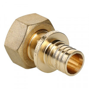 VTm.422.BG.001604 Фитинг аксиальный универсальный – фитинг надвижной с накидной гайкой Valtec 16 (2,2) мм х 1/2"