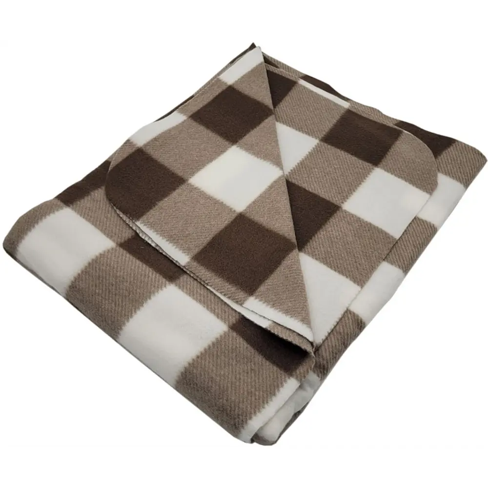 Плед Windsor 130x170 см флис цвет коричнево-белый Ardenza STLM-2135311