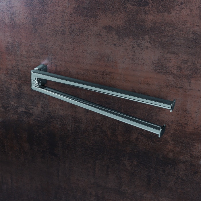 B6212 Полотенцедержатель двойной поворотный (хром) COLOMBO LULU Colombo Design - Вид №1