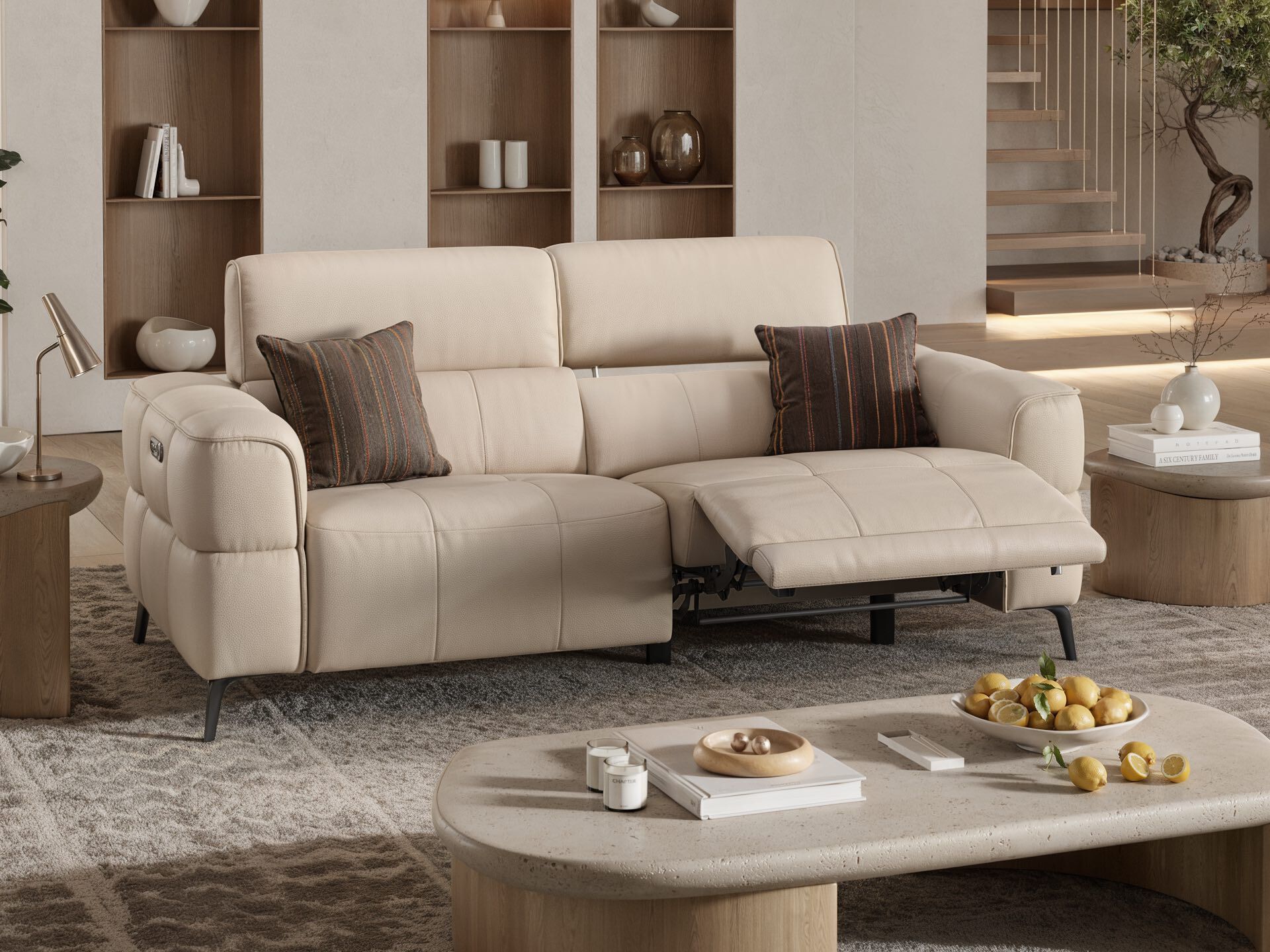 3-местный кожаный диван Sofanella Mezzano ARCH-00061786 - Вид №2