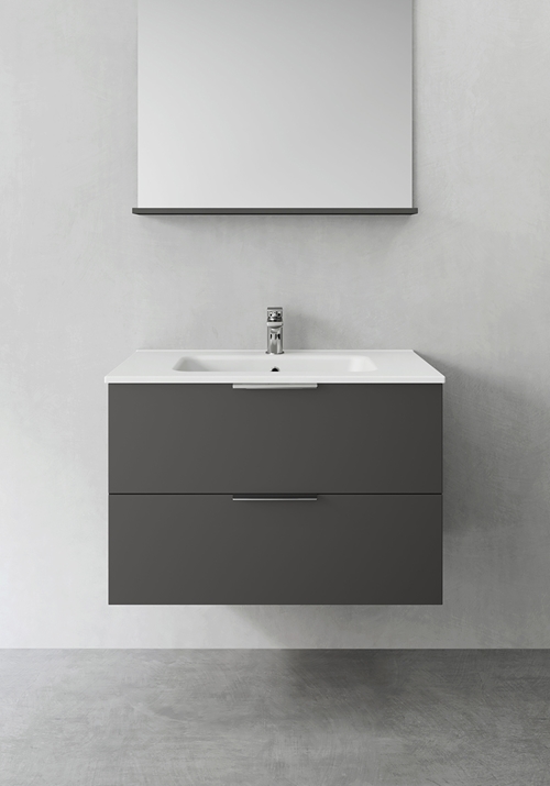1390206 Шкаф Для Умывальника Форма Antracit 800 Hafa  Антрацитовый 