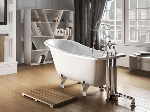 Ванна акриловая Buckingham Slipper c ножками L2C Slipper Burlington E6, L2C 740 x 1500 x 780 - Вид №1