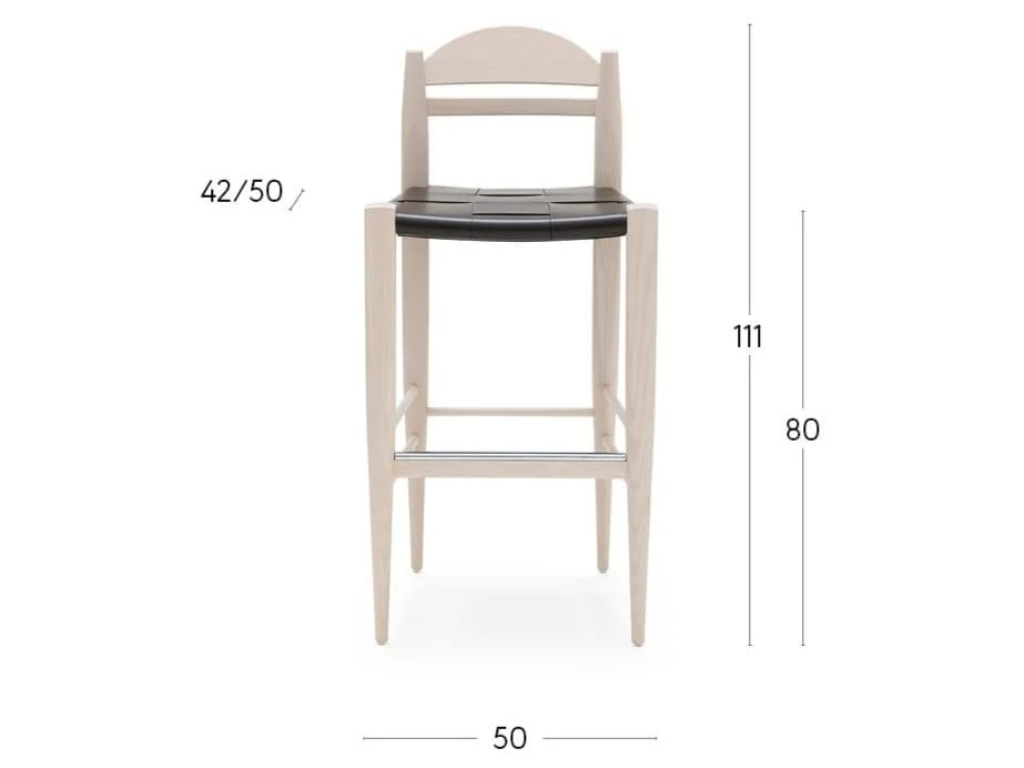Высокий стул из ясеня с мягким сиденьем Billiani Vincent V. G ARCH-00046312 - Вид №2
