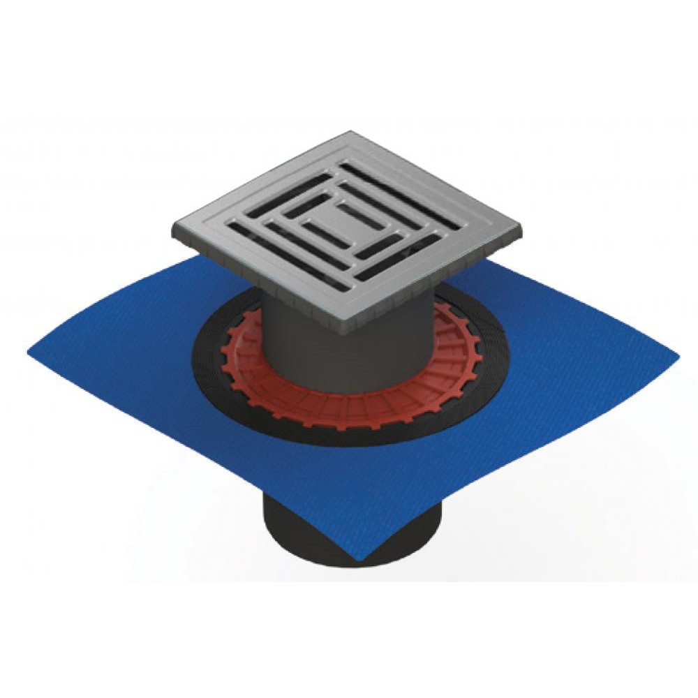 090471 Трап водосток ZENTRUM Uno 100х100  Berges ZENTRUM Uno 