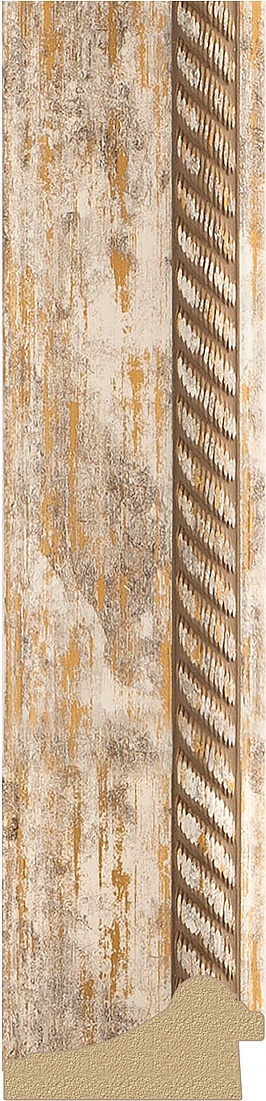 BY 7318 Зеркало в багетной раме - прованс с плетением 70 mm EVOFORM Octagon - Вид №3