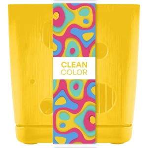 Горшок цветочный Clean Color 8.8x8.8 см h9 см v0.5 л пластик желтый