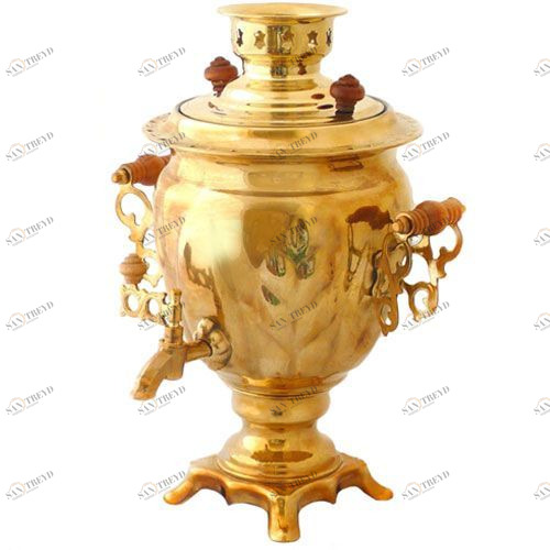 Самовар электрический 3 л. (желудевидный) покрытие латунь Santreyd 2676