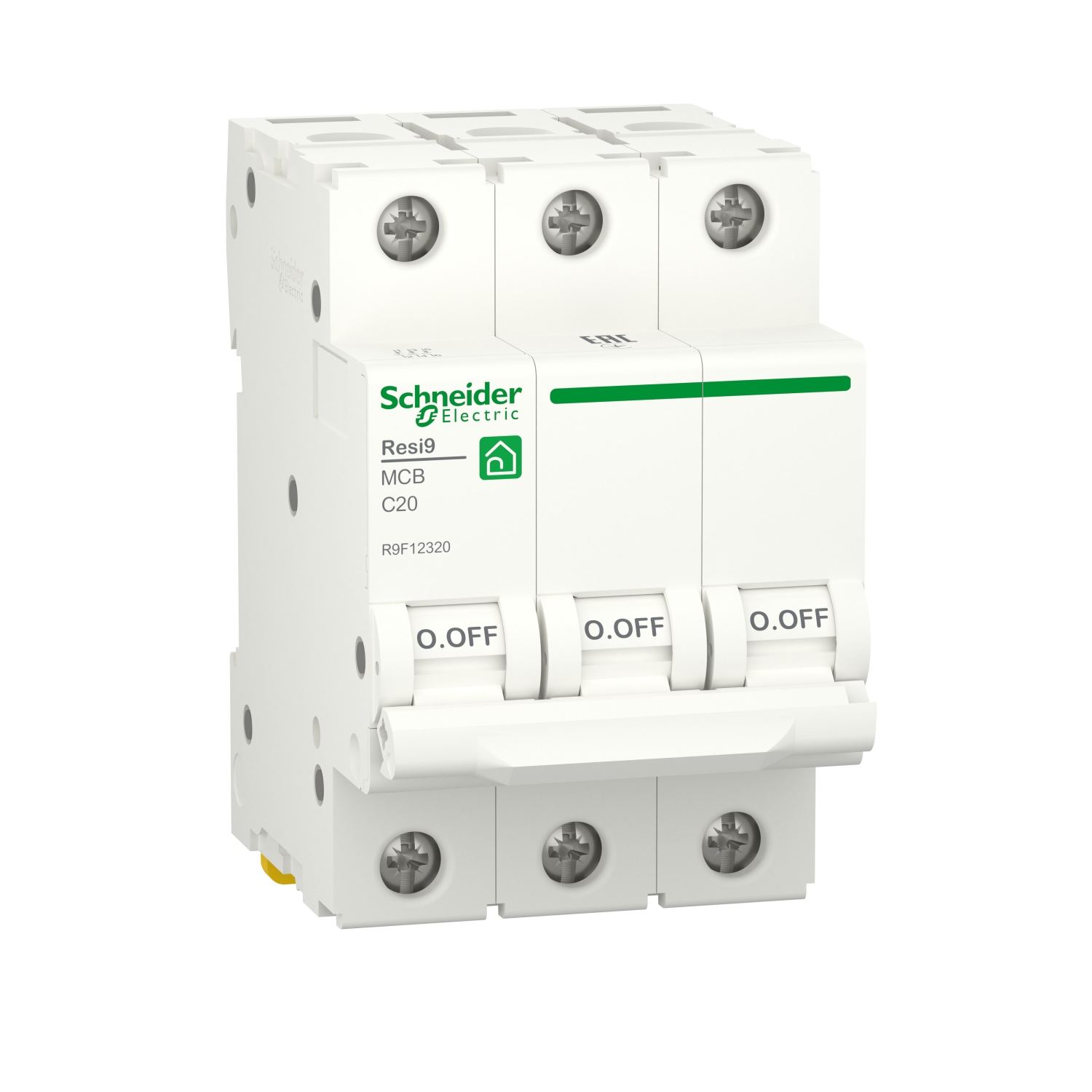 R9F12320 Автоматический выключатель 3P 20А (C) 6кА Schneider Electric Resi9 