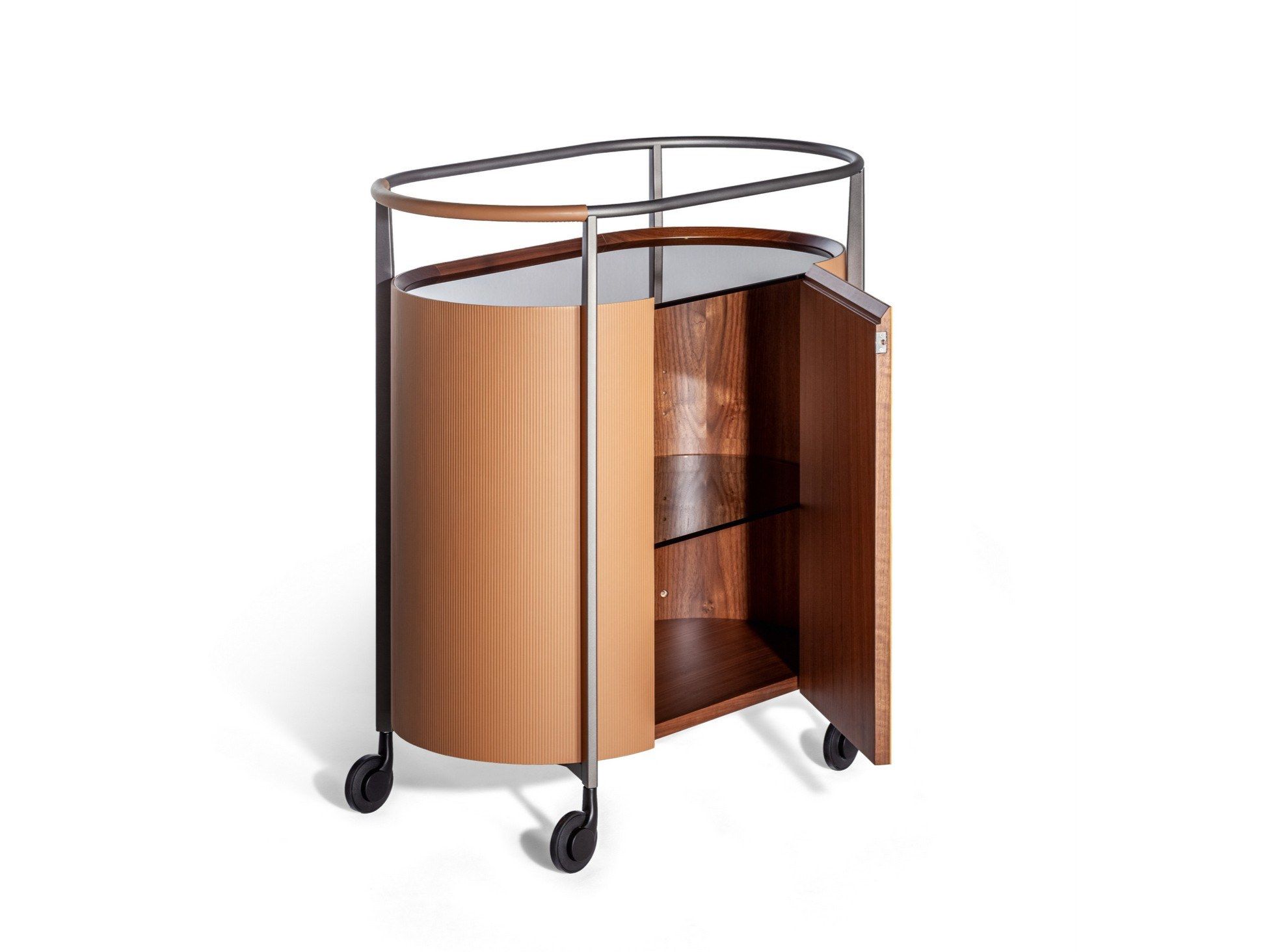 Тележка для еды с кожаным покрытием Poltrona Frau коллекция-мебель и аксессуары ARCH-00140265 - Вид №2