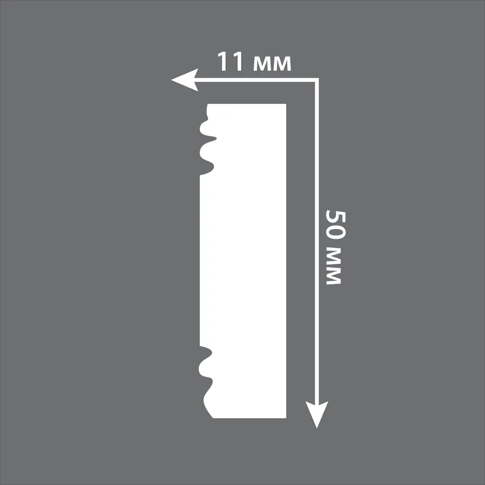 Молдинг настенный полистирол Decomaster 156-54 бело-золотой 11х50x2000 мм STLM-2131569 - Вид №2
