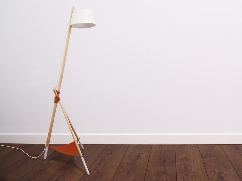 Woodendot Торшер с прямым светом из бука Ka sun-id-1487424 - Вид №2