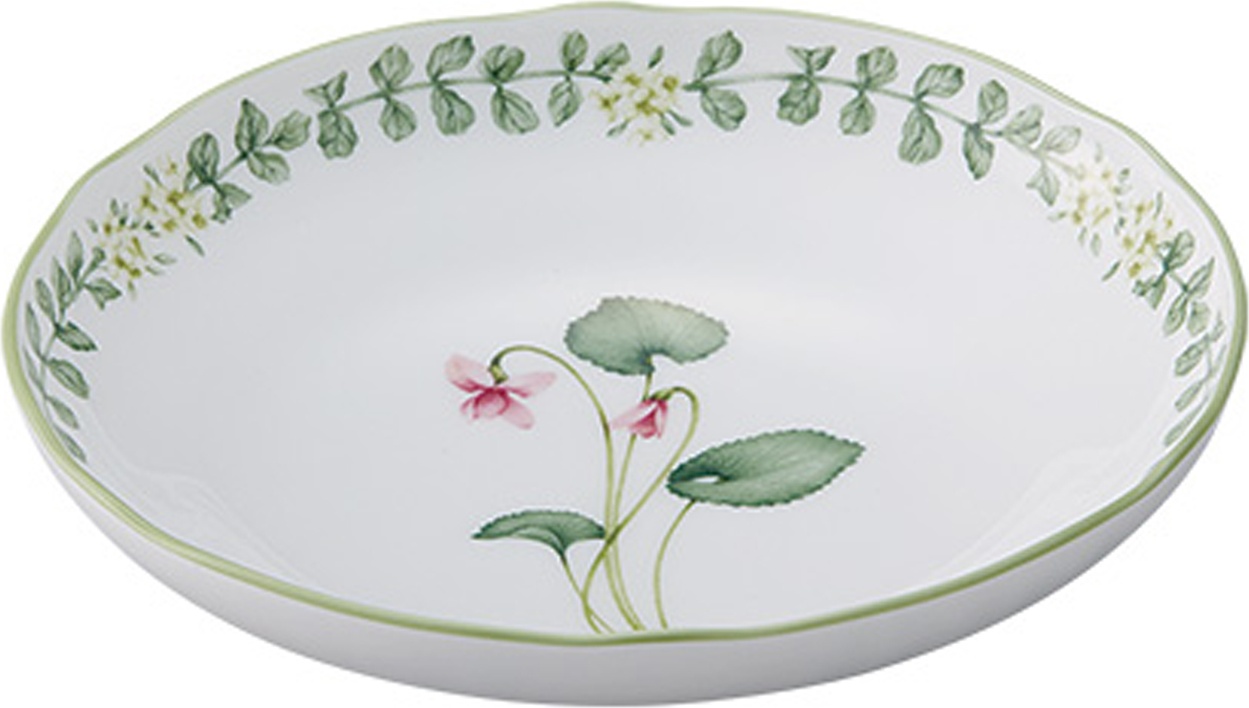 10613845 Noritake Тарелка суповая Noritake "Английские травы" 20см Фарфор костяной 