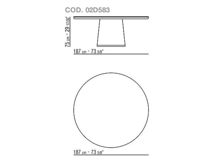 Круглый стол с Lazy Susan Flexform ENN ARCH-00103885 - Вид №5