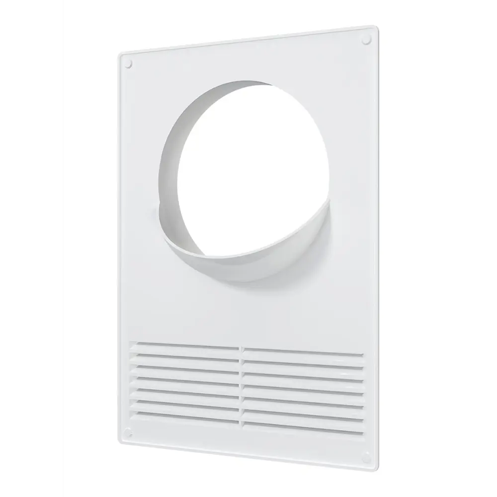 Вентиляционная решетка с фланцем Fonet 180x250 мм D120 мм пластик цвет белый STLM-2188646 - Вид №3